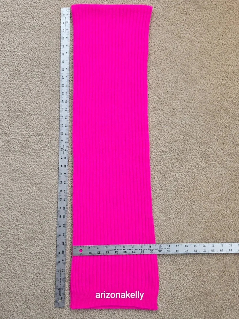 NWOT Talbots Ribbed Cashmere Scarf HOT PINK
